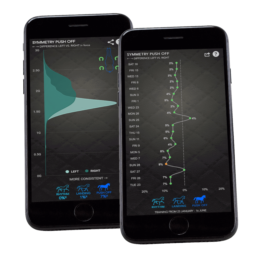 Equestic SaddleClip tracking improvements in symmetry, stride, and rhythm in result of stretching