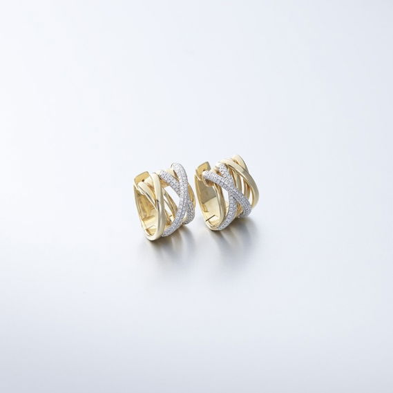 Diamond Xpression oorringen geelgoud - Afbeelding 2