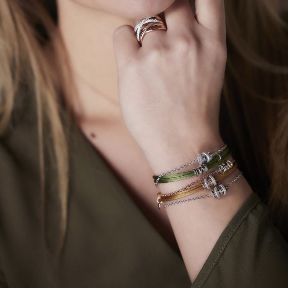 Just Xpression armband satijn roségoud - Afbeelding 2