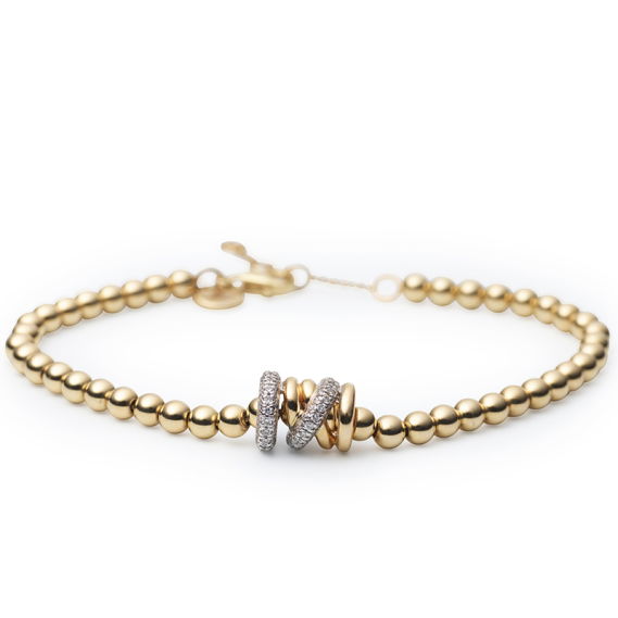 Diamond Xpression armband bolletjes geelgoud
