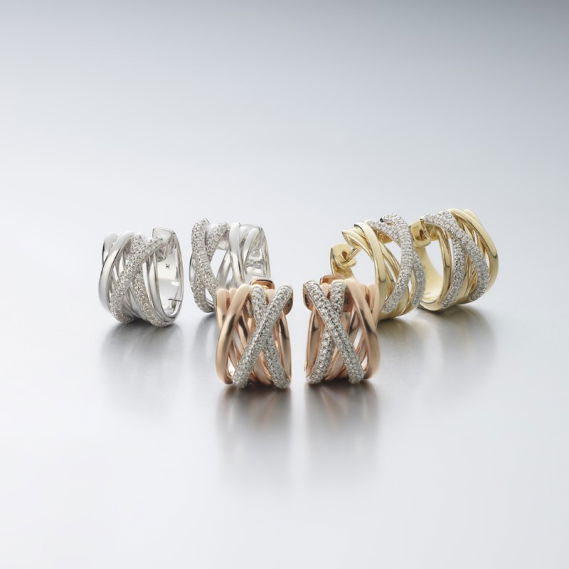 Diamond Xpression oorringen geelgoud - Afbeelding 3