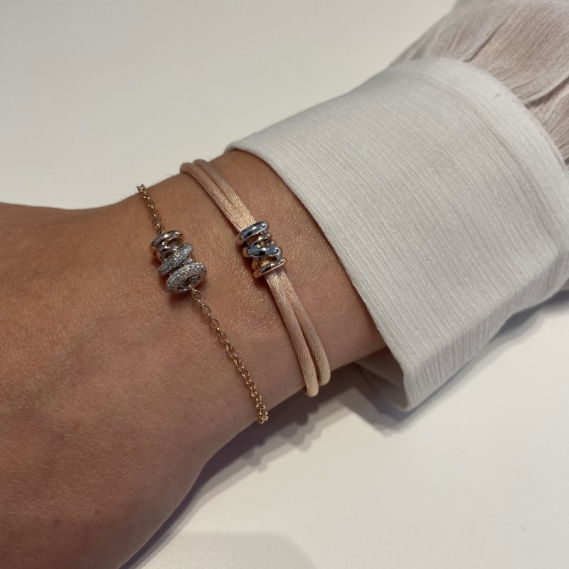 Just Xpression armband satijn roségoud - Afbeelding 5