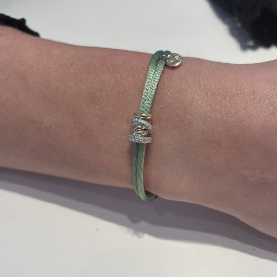 Diamond Xpression armband satijn geelgoud - Afbeelding 4
