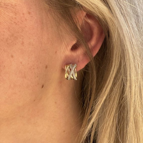 Diamond Xpression oorringen geelgoud - Afbeelding 4