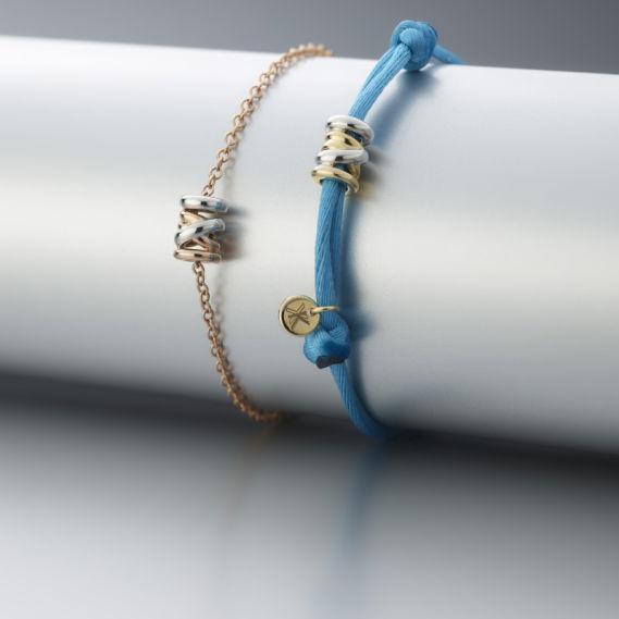 Just Xpression armband satijn geelgoud - Afbeelding 2