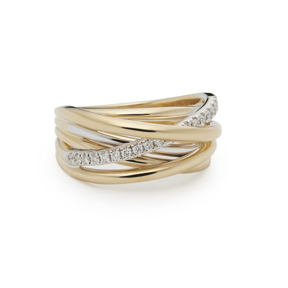 Elegant Xpression Diamond ring geelgoud