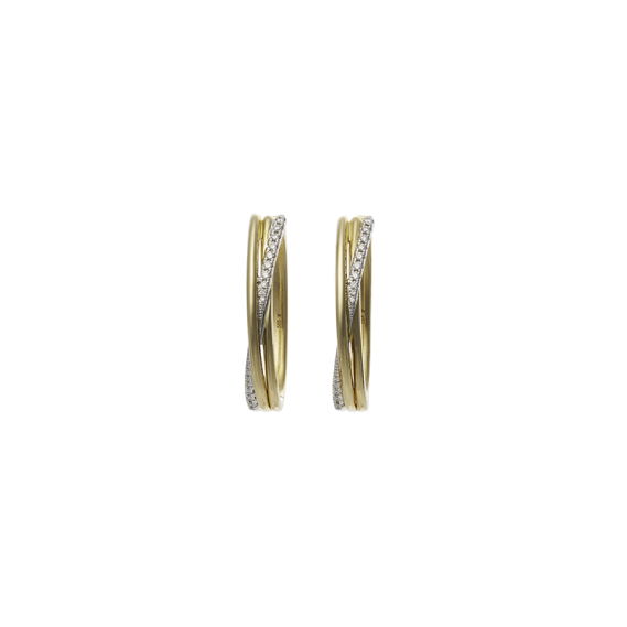 Elegant Xpression Diamond creolen large geelgoud