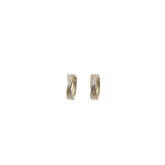 Elegant Xpression Diamond creolen small geelgoud