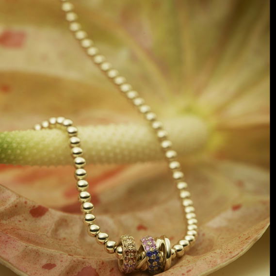 Rainbow Xpression collier medium geelgoud - Afbeelding 3