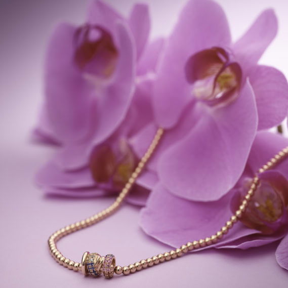 Rainbow Xpression collier medium roségoud - Afbeelding 2