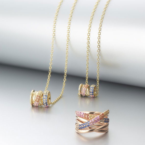 Rainbow Xpression collier medium roségoud - Afbeelding 3