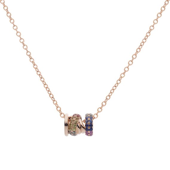 Rainbow Xpression collier medium roségoud