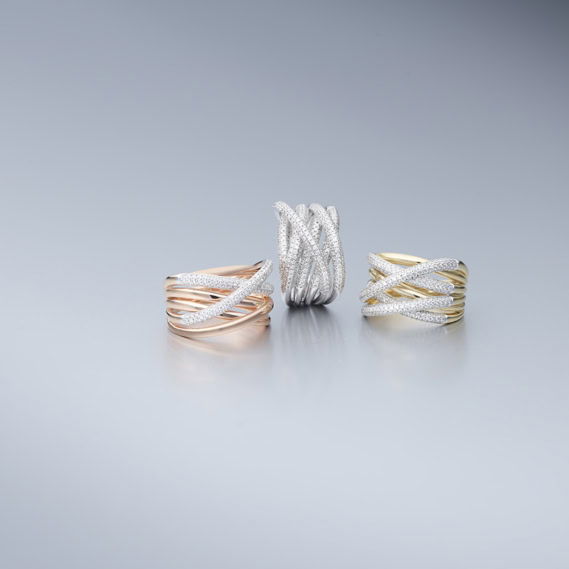 Diamond Xpression ring geelgoud 4 banen - Afbeelding 2