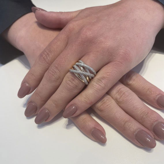 Diamond Xpression ring geelgoud 4 banen - Afbeelding 4