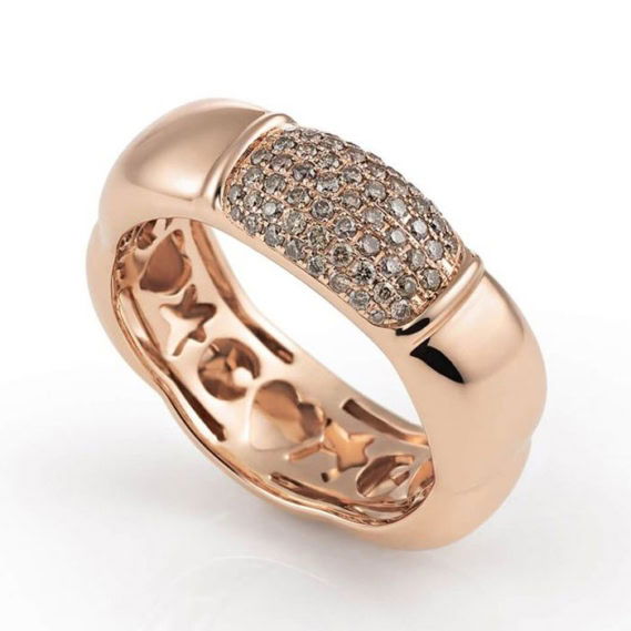 Al Coro La Piazza ring champagne diamant NR824BR