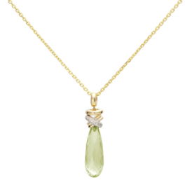 Joy Xpression Lemon Quartz collier geelgoud
