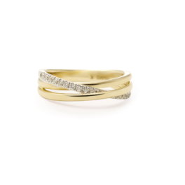 Miss Elegant Xpression medium ring geelgoud