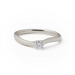 Wave Xpression Solitaire ring small witgoud