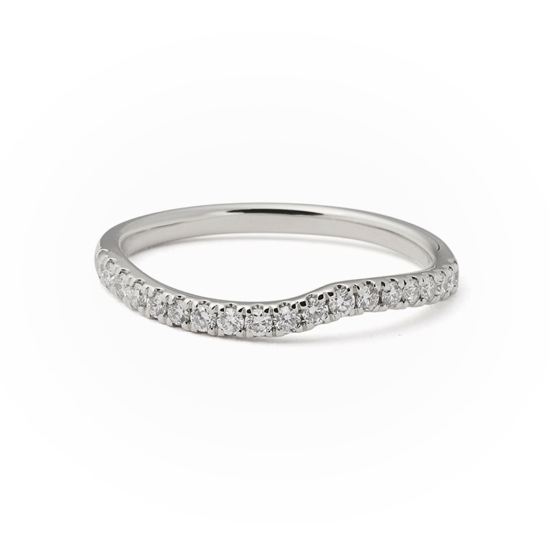 Wave Xpression aanschuifring witgoud diamant