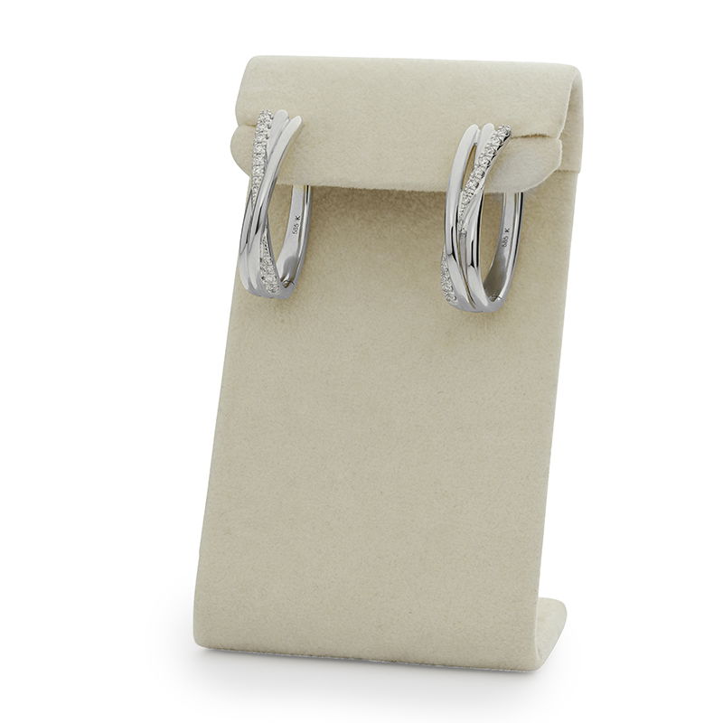 Elegant Xpression Diamond creolen medium witgoud