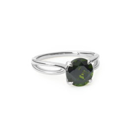 Candy Color Xpression ring witgoud met groene diopside