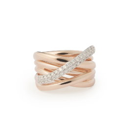 Bold Diamond Xpression één baan ring roségoud