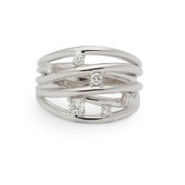 Star ring witgoud