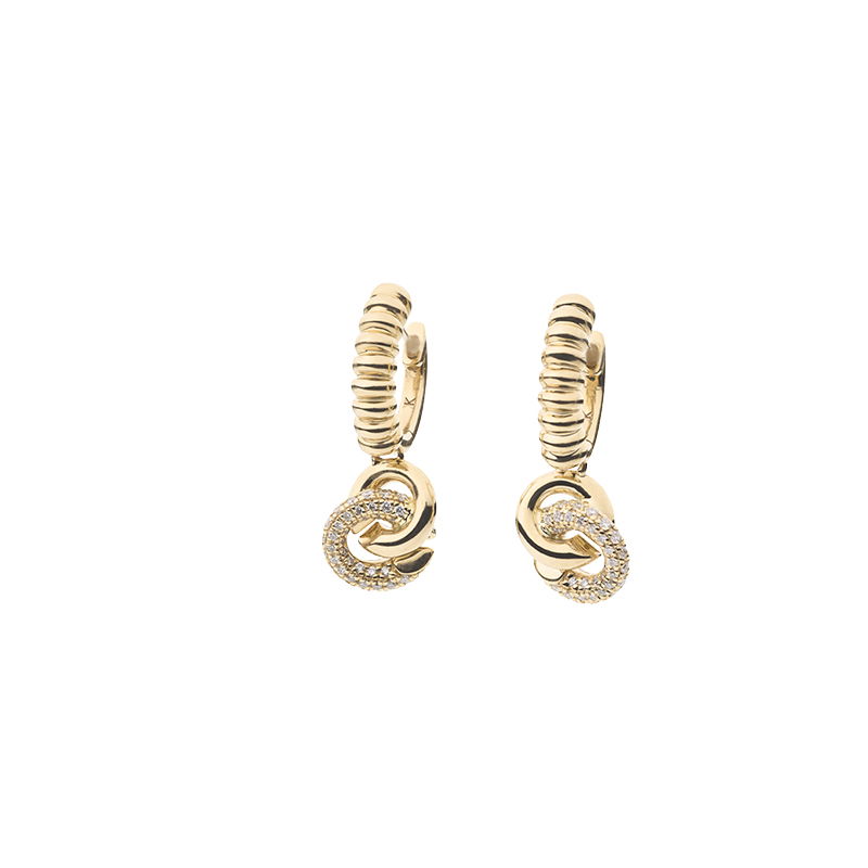 Magic Diamond Xpression oorringen geelgoud