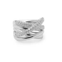 Bold Diamond Xpression ring witgoud