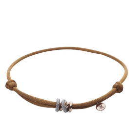 Diamond Xpression armband satijn roségoud