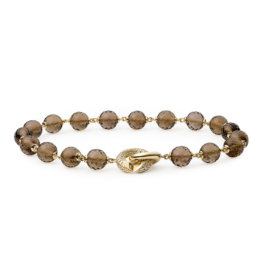 Magic Color Xpression armband smokeyquartz geelgoud met diamantslot