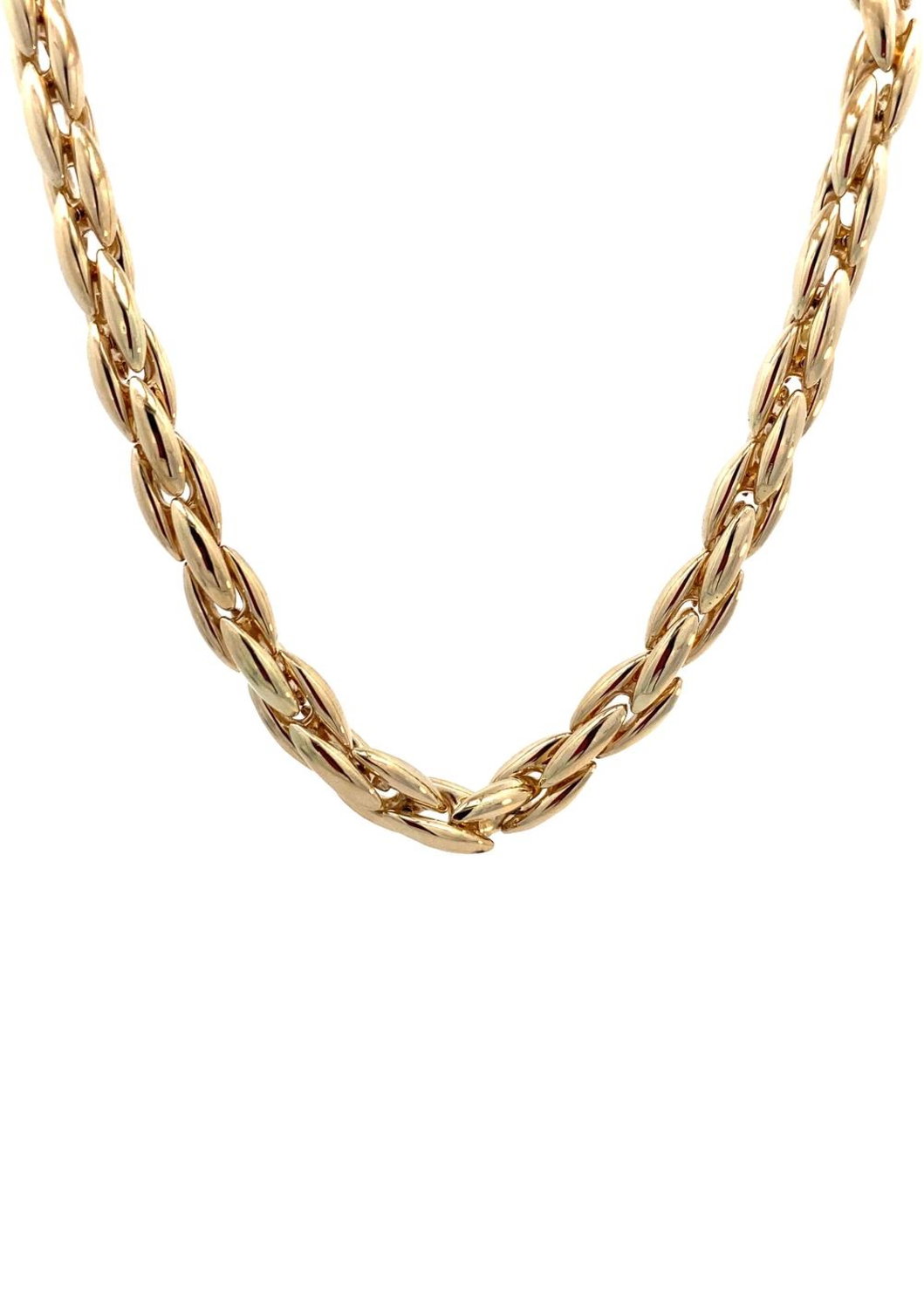 Geelgoud collier 45cm 7mm 14krt.  939-C