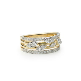 Lustrum ring geel-witgoud
