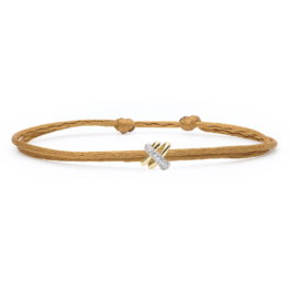 Candy X-je armband geelgoud satijn