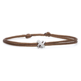 Candy X-je armband witgoud satijn