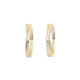 Elegant Xpression Diamond oorringen large geelgoud