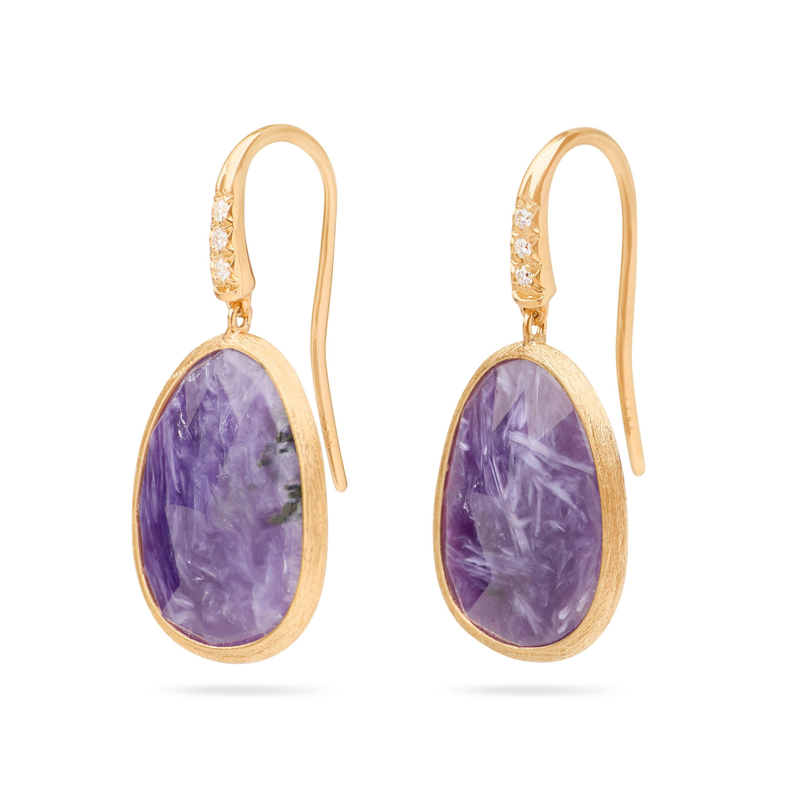 Marco Bicego Lunaria oorsieraden met Charoite OB1341_AB_CIA01