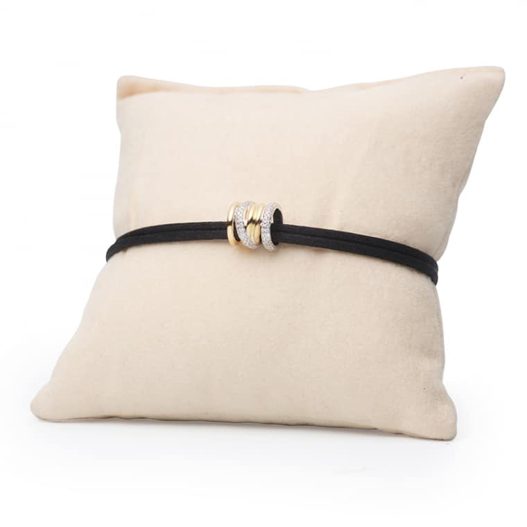 Diamond Xpression armband medium satijn geelgoud