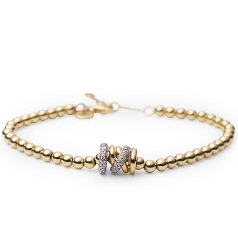 Diamond Xpression armband bolletjes geelgoud