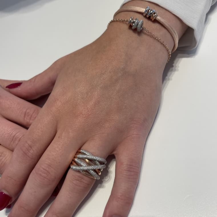 Diamond Xpression ring geelgoud 4 banen - Afbeelding 4