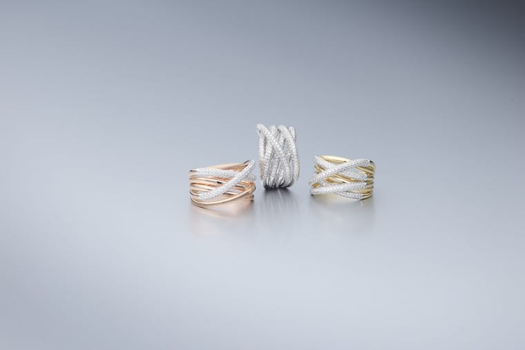 Diamond Xpression ring geelgoud 4 banen - Afbeelding 3