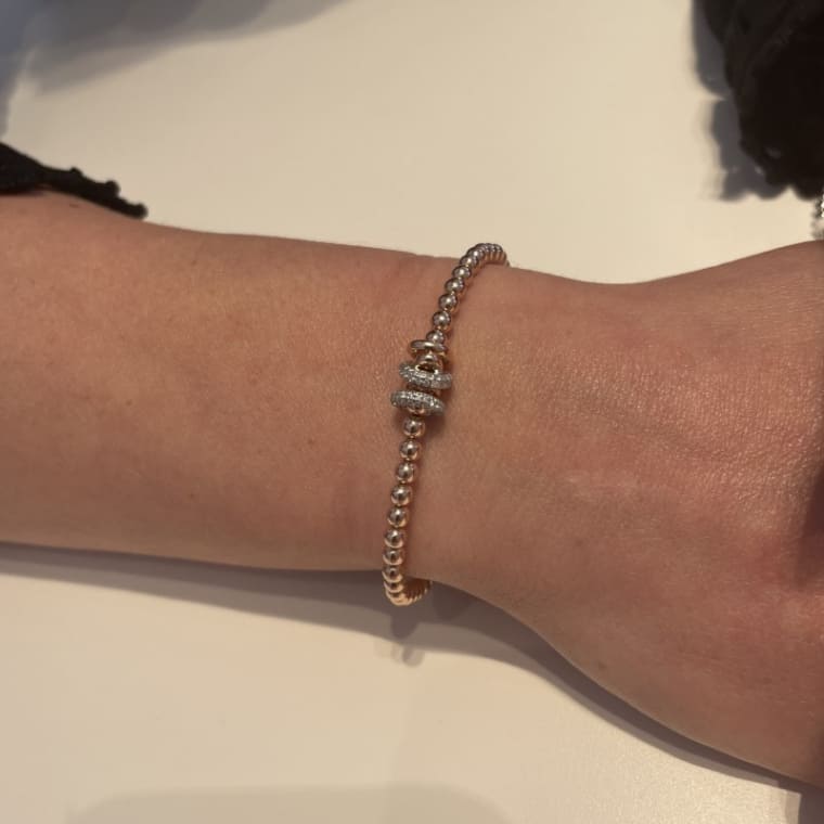 Diamond Xpression armband bolletjes roségoud - Afbeelding 2
