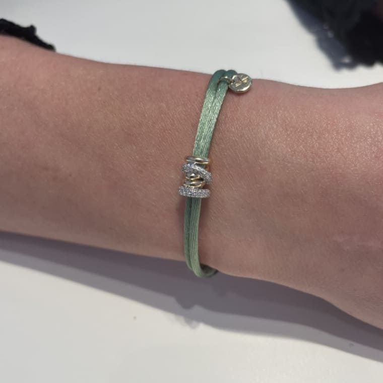 Diamond Xpression armband satijn geelgoud - Afbeelding 4