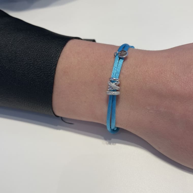 Diamond Xpression armband satijn witgoud - Afbeelding 4