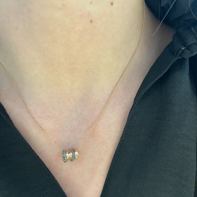 Diamond Xpression collier zwart small roségoud - Afbeelding 2