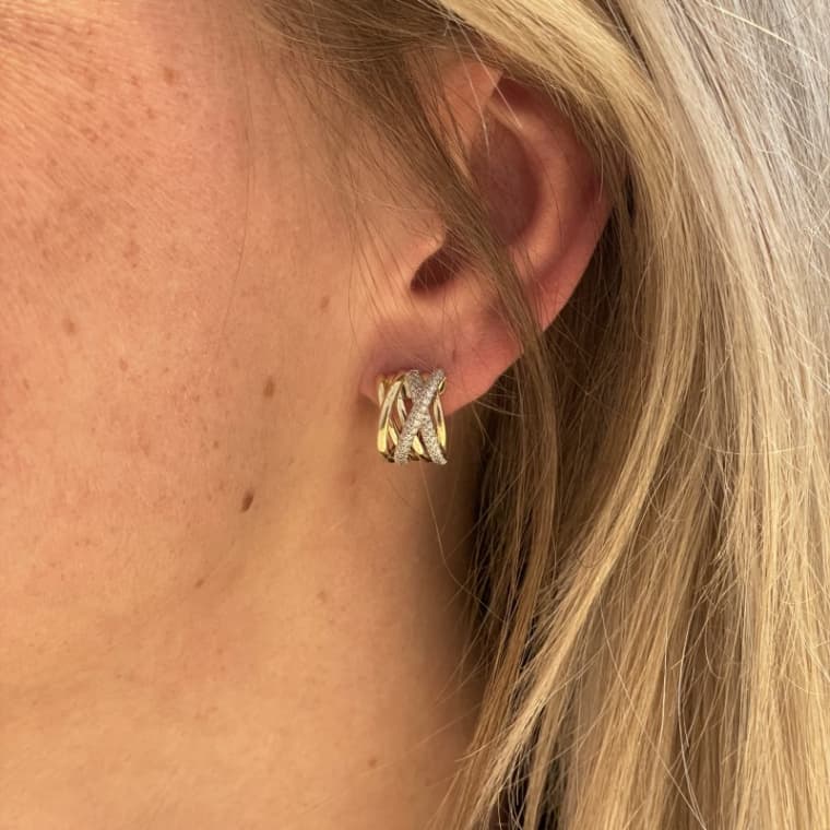 Diamond Xpression oorringen geelgoud - Afbeelding 4