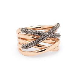 Katinka Berretty - Diamond Xpression ring black rosegoud