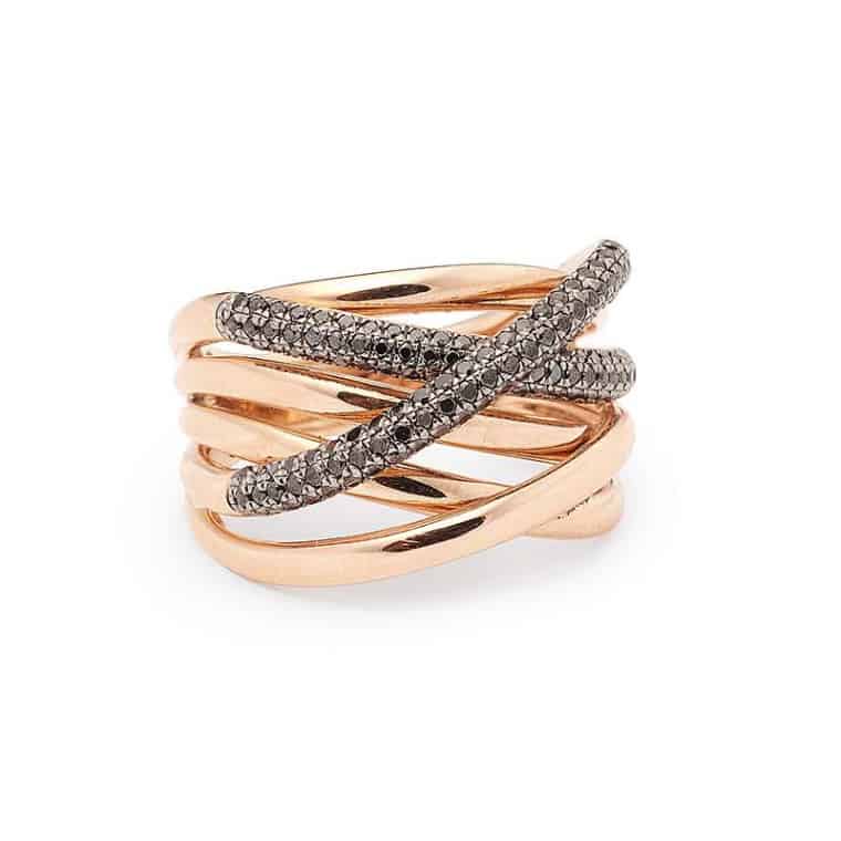 Katinka Berretty - Diamond Xpression ring black rosegoud