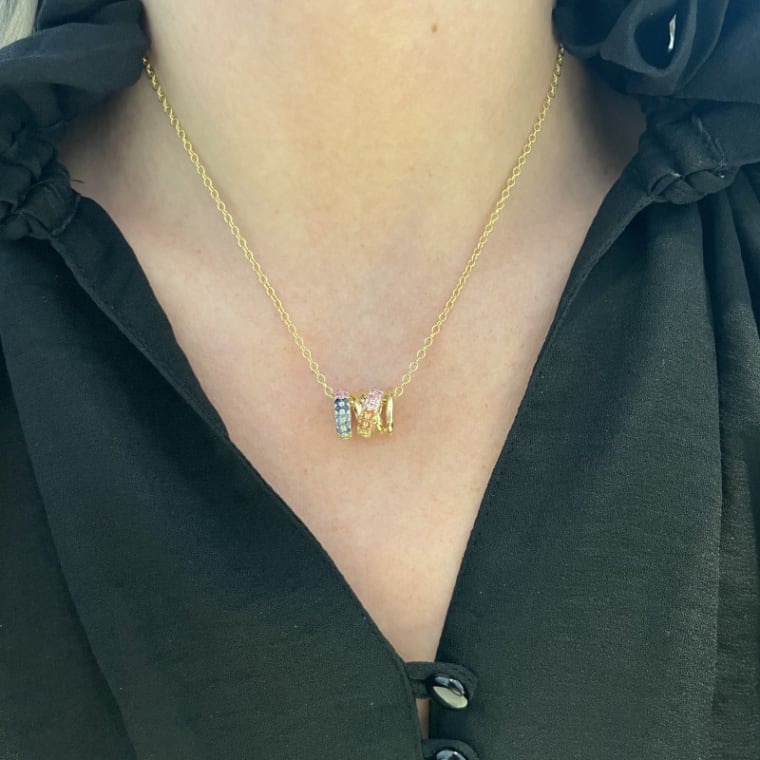 Rainbow Xpression collier XL geelgoud - Afbeelding 3
