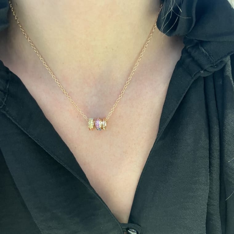 Rainbow Xpression collier medium roségoud - Afbeelding 3
